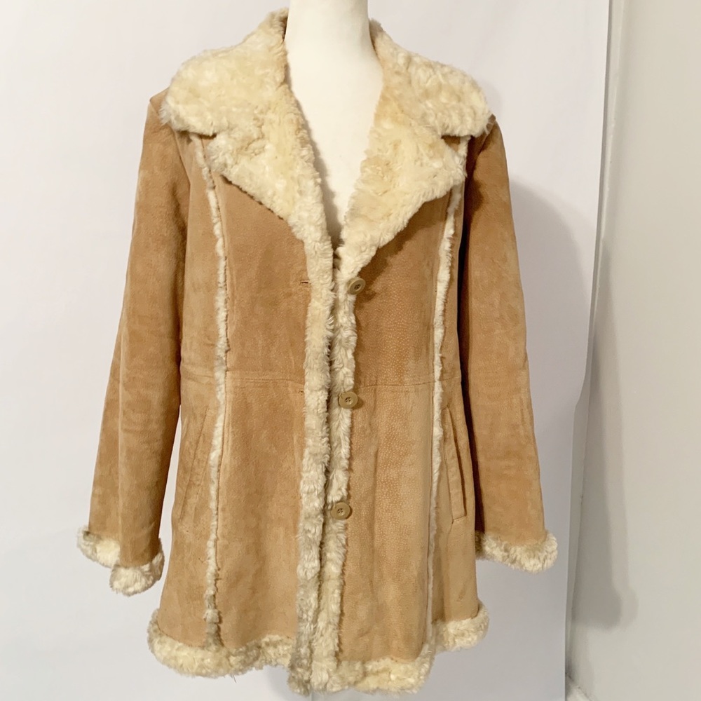 Wilsons Leather Maxima Women's Tan Suede Coat